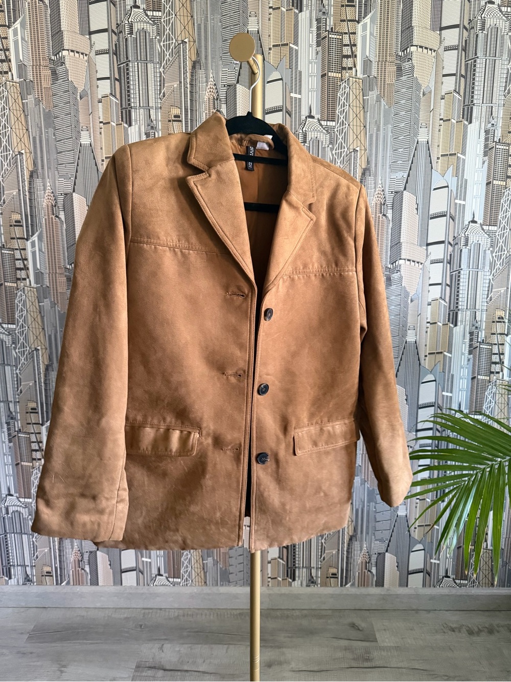 H&M Suede-Look Tan Blazer Jacket